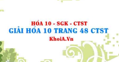Giải Hóa 10 trang 48 Chân trời Sáng tạo